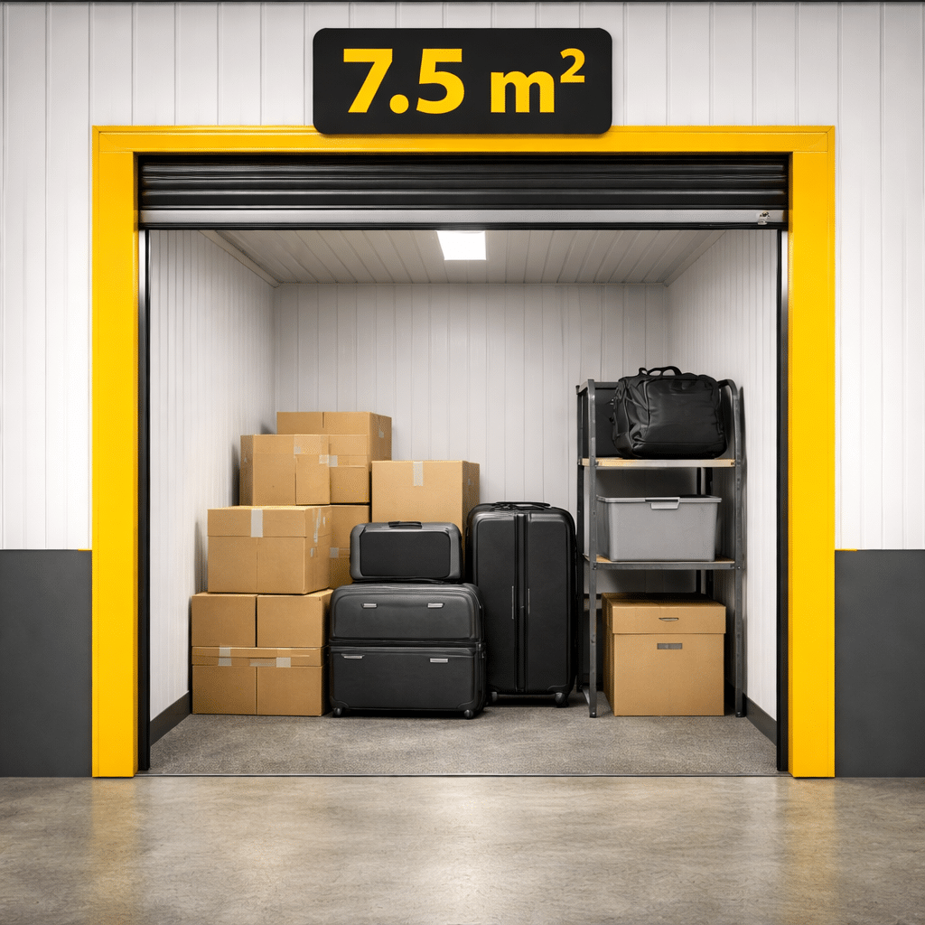 7.5 square metre self storage unit in Cyprus ideal for boxes suitcases and small household items
